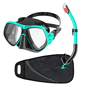 Búvárkészlet maszk és légzőcső Dive Team DEEP VISION antifog