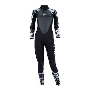 Női neoprén öltöny Aqua Lung HYDROFLEX FULL SUIT 3mm fekete/fehér