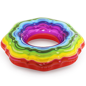 Felfújható gyűrű Bestway 36163 RAINBOW RIBBON TUBE JELLY 115 cm piros