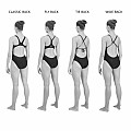 Női fürdőruha Aqua Sphere ESSENTIAL CLASSIC BACK fekete - DE34