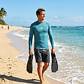 Férfi lycra póló RIP CURL WAVES, hosszú ujjú