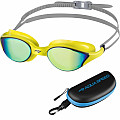Aqua Speed ​​​​Vortex tükrös úszószemüveg tokkal, sárga