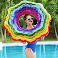 Felfújható gyűrű Bestway 36163 RAINBOW RIBBON TUBE JELLY 115 cm piros